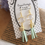 パステルグリーンタッセル♡ピアス