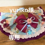 yuriko様　専用　cocochanレイヤードフリルチョーカー　桜柄・モダン・水色