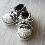 ◇nai***さま専用◇Baby sneakers ベビースニーカー　グレー｜手編みベビーシューズ