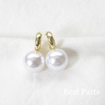 4pcs パールピアス フープデザイン