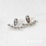 4pcs ピアス シンプル バックキャッチ シルバー
