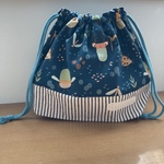 巾着型  お弁当袋（インセクト　グリーン）