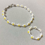 【送料無料】フラワービーズブレスレット＆リング【thank you set🌼】