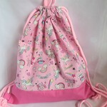 ランドセルの上から背負える♡ ナップサック【ゆめかわユニコーン】ピンク