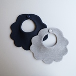 baby bib “mokumoku” 〈cotton thermal〉
