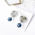 サークルニュアンスシェル×ドイツビーズ【シャドウブルー】