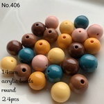 No.406アクリルビーズ14ミリラウンド24個