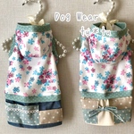 犬服　カフェエプロン風ワンピース　スカートデザインお選びください　サイズ調整無料