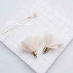 【4pcs.】花びら タッセル  ベージュ／ F870BE