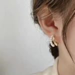再販✨❂パールフープピアス❂