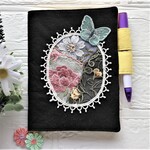 刺繍レースの手帳カバー（Ｌ）　ほぼ日手帳オリジナルサイズ　Ａ6　文庫サイズ
