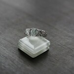 モスアクアマリン　　フラワーレースリング　SILVER925　