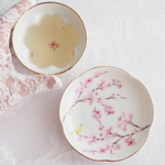 〖 桜咲くはんなり湯呑み＆茶托兼プチプレートセット 〗和食器 春