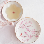 〖 （B） 桜咲くはんなり湯呑み＆茶托兼プチプレートセット 〗和食器 春