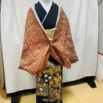 【着物コート】モモンガコート　寒い日にさっと羽織れる優れもの（万能な着回しアイテムです）リバーシブル
