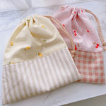 さくらんぼ🍒レモン🍋の給食袋♡巾着袋