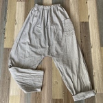 サルエルロングパンツ　　ヒッコリー　岡山デニム