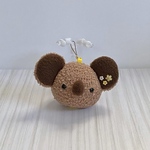 ふわふわお顔ストラップ＊茶色のコアラさん