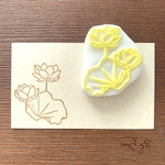 蓮の花 ②消しゴムはんこ/スタンプ