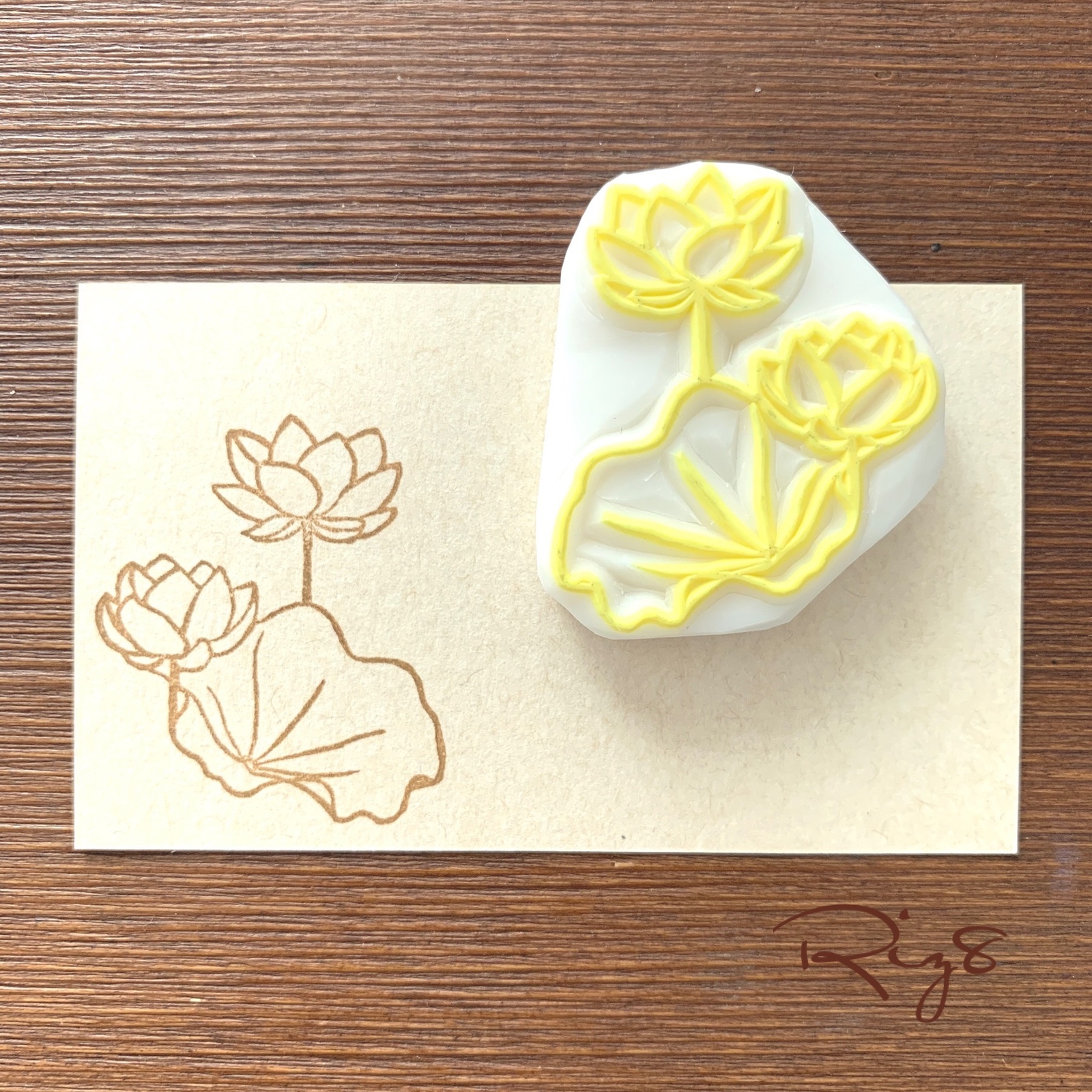 蓮の花 ②消しゴムはんこ/スタンプ - Riz8 | minne byGMOペパボ 国内