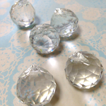 【材料】ガラスビーズ 約20mm クリスタル ５個