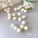 100pcs ＊ 8mm アクリルビーズ アイボリー（0096）