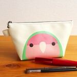 【受注生産3/31まで】三角ポーチ　コザクラインコストライプ