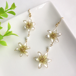 百合の花 ディップアートのフラワーピアスorイヤリング