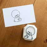 消しゴムはんこ ビションフリーゼ