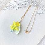 菜の花のネックレス 布花 春 新作 イエロー 