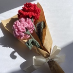 カーネーションの花束　カーネーション　母の日　母の日プレゼント　枯れない毛糸のお花ブーケ　枯れないお花　毛糸　かぎ編み　編みぐるみ　