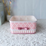 小物入れ☆セパレートBOX モロッカン×ボーダー ピンク