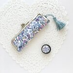 ★y*様ご注文品★【受注制作】リバティ印鑑ケース／USBケース【ウィルトシャー／クラシックパープル】ｋSA　★タッセルなし