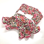 春夏ワンピース　リバティージャージ・ベッツィ花柄ピンク色・犬服