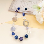 ネイビー✳︎スカイグレーのネックレス