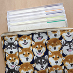 柴犬いっぱいの通帳ケース *ビジョンフリーゼが…