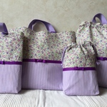 入園入学4点セット　パープル　リバティ　リボン