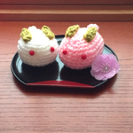 雪うさぎと桜うさぎのなかよしセット