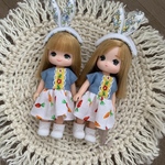ニンジンワンピとうさ耳セット ②ミキマキちゃんサイズ