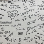☆サイズオーダー☆　数式柄　理科　化学　計算式柄　ランチョンマット・巾着袋　入園入学サイズオーダー　入園入学グッツ