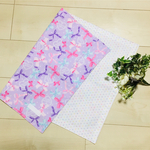 ハートとリボン(パープルオーガンジー）（40×60）💖ランチョンマット☆女の子・入園入学セット