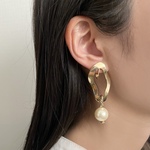 wave vintage pearl 大ぶりピアス/イヤリング