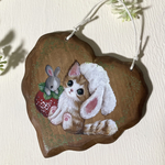 kさまご予約品　うさぎと子猫のハートプレート☆