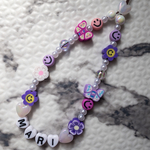  💜🫧ビーズスマホストラップ