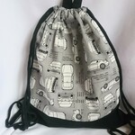 ランドセルの上から背負えるナップサック【車】グレー