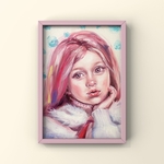 油絵・ポストカードサイズ- Mary -  