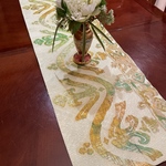 豪華刺繍　正絹テーブルランナー　帯リメイク1426