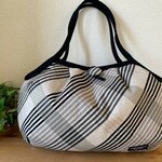 【新柄】グラニーバッグ＊斜めストライプ♡ブラック