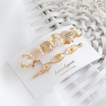 flower barrette❁︎ミモザとふんわりベージュ
