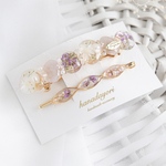 flower barrette❁︎アリッサムとふんわりニュアンスカラー
